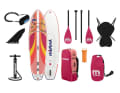 The Mistral SUP set comes with a pump, paddle, kayak seat, waterproof bag and much more