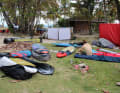 The first thing on the programme is unpacking and setting up.