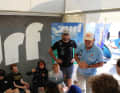 The children at Dennis Müller's Kids Camp were able to ask Dunki questions