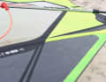 Here, integrated carbon fibres are intended to absorb the forces that occur