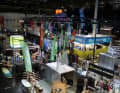Most of the exhibitors are still in the middle of setting up...