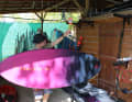 ...weighing boards and sails...