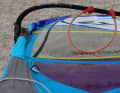 The battens are comparatively flat in the sail