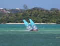 A guest at the station suspected that a tandem was travelling in the bay because the sails were sticking together