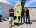 The team behind the new HiFly board: Peter Bichler and Hinrich Stürken from HiFly with WeOne shaper Gerhard Scharl (from left)