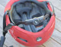 The adjustment wheel at the back of the head is easy to use