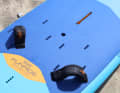 There are various loop positions on deck for beginners as well as sporty freeriders
