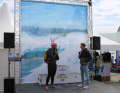 Vincent Langer organised a special protest action today: he foiled around Fehmarn in just under four and a half hours under the motto "Never again?" to protest against the national park plans.
