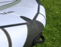 The rigid Aluula material in the centre area is intended to stiffen the front tube