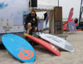 Manuel Vogel beriet die Besucher beim Surf-Festival zu Multifin-Boards