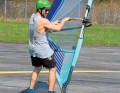 Now put your front foot on the deck and pull tight, your board will now pick up speed.
