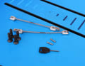 The set consists of the connected track nuts and the matching screws