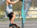 ...and turn through the wind (upwind), keeping the front axle on the ground
