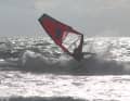 ...but towards the evening a few freestylers and waveriders also took to the water. - like here Leon Jamaer