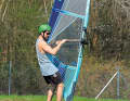Start on a half-wind course and pick up some speed
