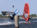 Duotone Idol and Severne Freek take part in the freestyle sail test