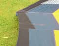 The trailing edge is stabilised by small mini battens