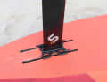 The mast can be fixed with either normal track nuts or quick-release clamps