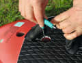 The tuttle box sits directly under the strap on the Maui Ultra Fins beStyler