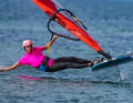 Lasse Brudek foils relaxed on the iQFOiL.