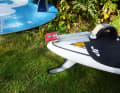 The water start aid is attached to the plugs for the foot straps...