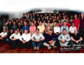 Neil with his management team and some of the employees at the headquarters office in Hong Kong