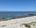 The area has a large sandbank, which makes it shallow for the most part