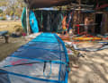Testing sails also means a lot of rebuilding and re-trimming