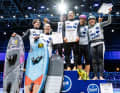 Bei den Damen holt sich die Spanierin Nia Suardiaz den ersten "GWA Indoor Wingfoil" Titel der Geschichte.