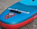 There are carrying handles at the front and rear and a wedge-shaped pad.