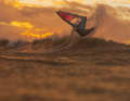 Windsurfing pro Jules Denel surfs in south-westerly conditions in his native France.