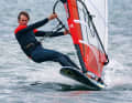 If the fin is long enough, the windward edge lifts slightly when planing.