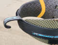The hook is fixed with Velcro - without straps or buckles.