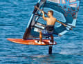 While foiling was banned at times in his home country of Saxony, Mario can fly unhindered on Lake Garda - but the lack of a life jacket could result in fines.