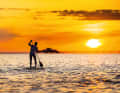 Paddle tour in the sunset - a beautiful end to a perfect day.