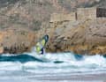 In summer, strong winds and good waves can make for choppy conditions in Guincho, just outside Lisbon.
