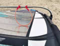 The wide Dacron sheet in the luff provides a cushioned sail feel.