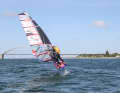 First we headed downwind towards the Fehmarnsund Bridge to take some pictures