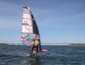 A sticker in the sail with the motto: "Never again?"
