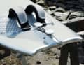 Behind the straps is a pedal with which the tail can be adjusted