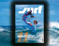 Auf dem Cover der ersten surf-Ausgabe 2025: Stylemaster Kai Lenny im Kunstflug über Ho’okipa
