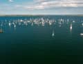 According to the organisers, around 300 sailing yachts and motorboats came to the Sund