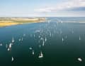 Unfortunately there was hardly any wind, so the number of windsurfing sails was limited