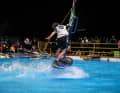 The German Niclas Nebelung catapulted himself into third place with a beautiful, one-handed Air Funnel Burner.