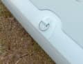 Fastening rings for a kayak seat.