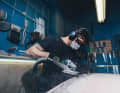 In the beginning, Lutz still shaped the boards by hand...
