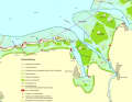 Wingsurf and kite zones of the western German Bight (red)