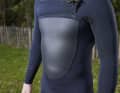 Smooth-skin neoprene was used in the torso and head area, which noticeably reduces wind chill