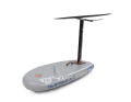 The foil is attached directly to the deck plate, so the foil mast goes through the board