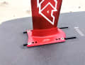 The mounting plate accommodates the foil mast over a large area